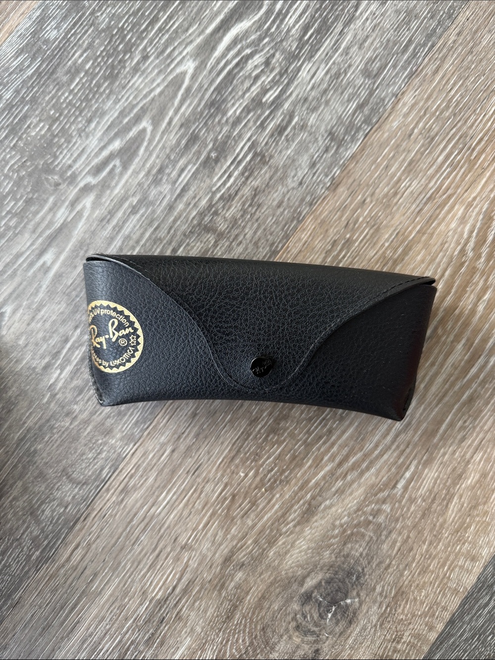 Ray-Ban Black Sunglasses Case with Gold Logo Seal